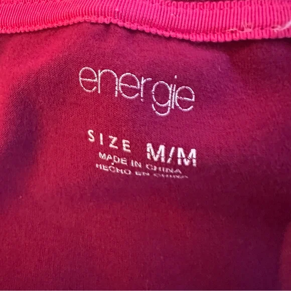 Energie Red Short Sleeve V-Neck Top juniors M - Picture 5 of 6